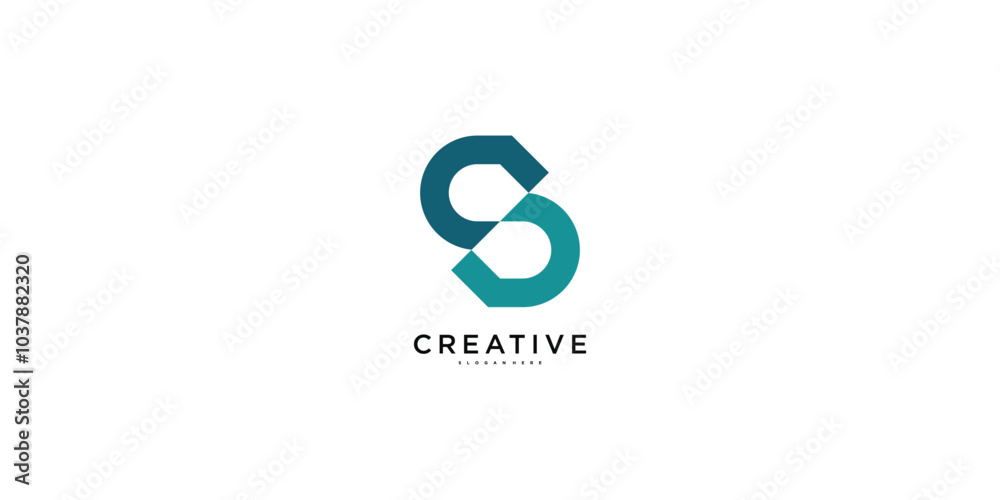 Fototapeta premium Modern initial letter S logo design template. Premium Vector