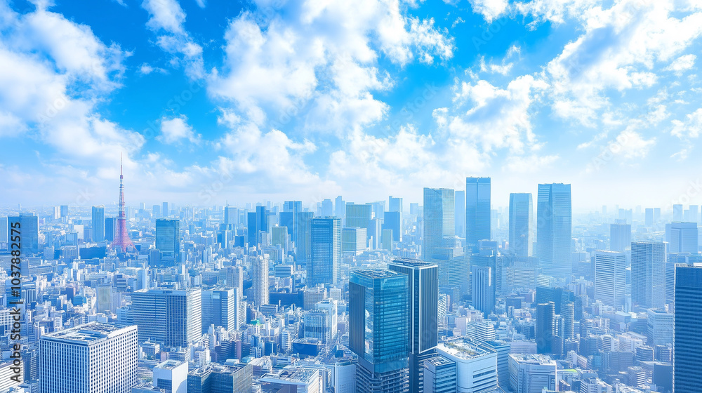 City Skyline Under Blue Sky and White Clouds City Skyline Under Blue Sky and White Clouds