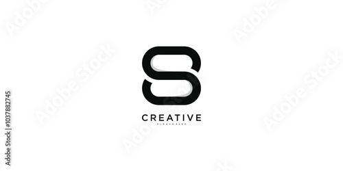 Modern initial letter S logo design template. Premium Vector