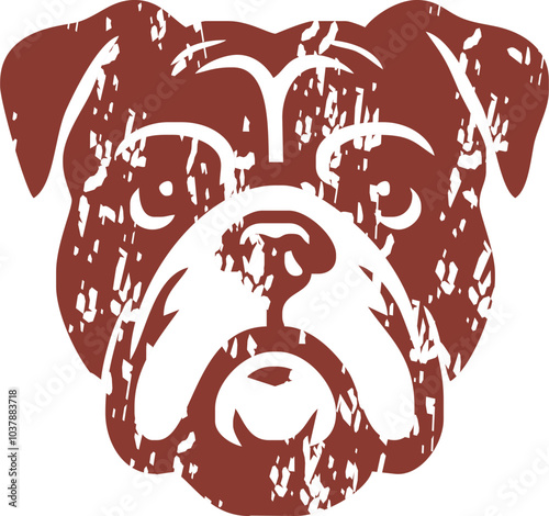 retro bulldog logo icon silhouette vector style,Clipart , Illustration black with white background