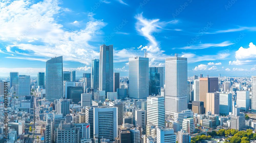City Skyline Under Blue Sky and White Clouds City Skyline Under Blue Sky and White Clouds
