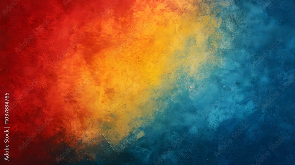 Vibrant Abstract Gradient Painting with Warm and Cool Color Blends_3 Vibrant Abstract Gradient Painting with Warm and Cool Color Blends_3