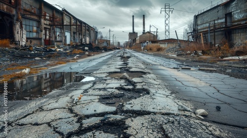 Abandoned Industrial Road photo