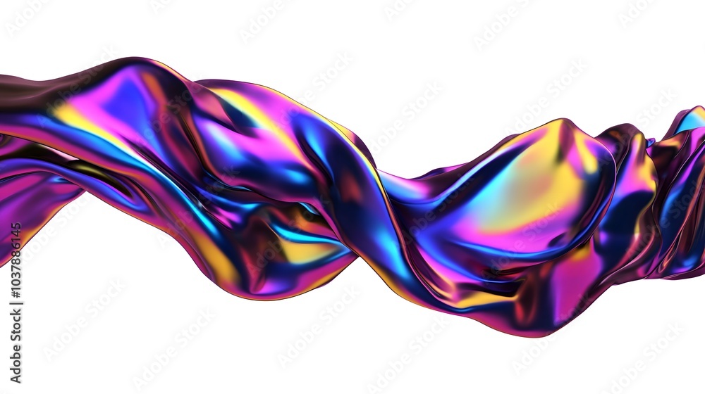 Fototapeta premium Abstract colorful shape, 3d render