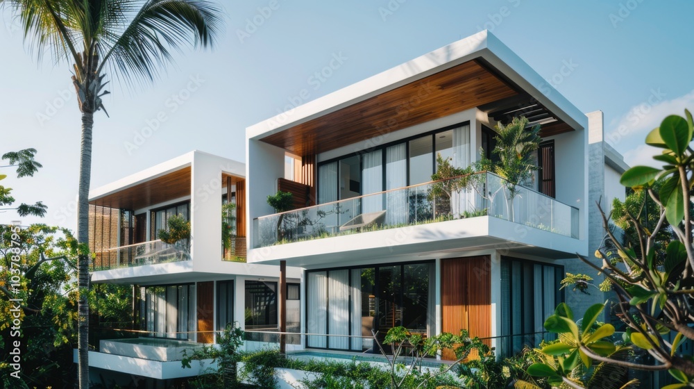 Modern Villa with Pool and Tropical Landscaping Modern Villa with Pool and Tropical Landscaping