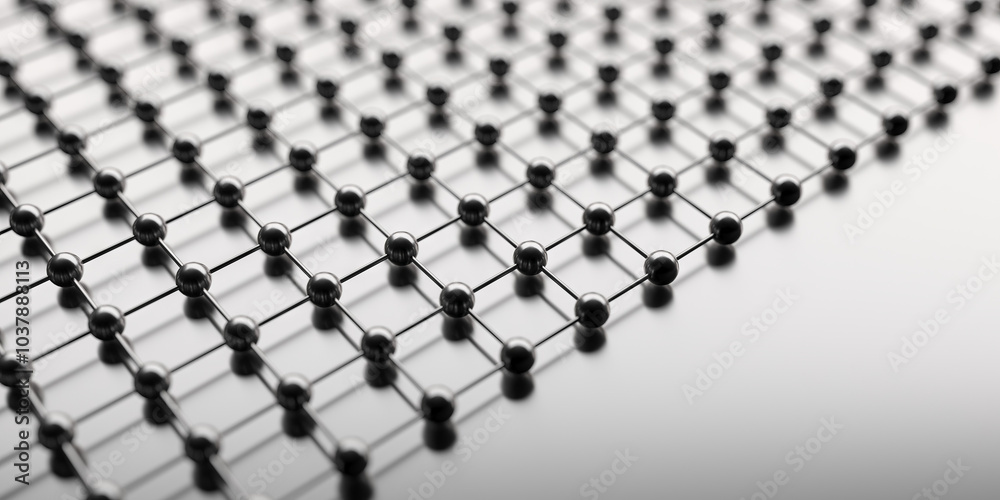 Abstract network structure of chrome spheres. Connection technology. Big data concept Abstract network structure of chrome spheres. Connection technology. Big data concept