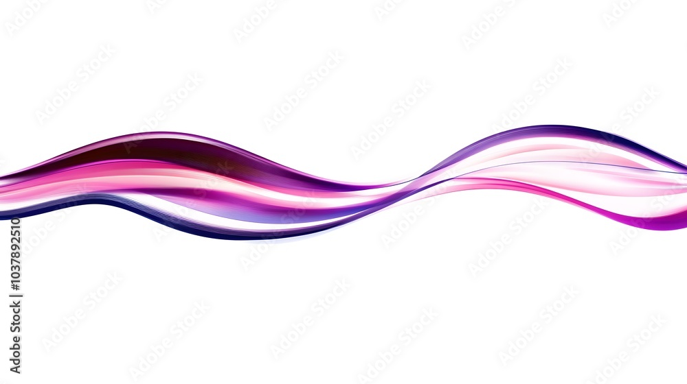 Naklejka premium Abstract 3d render, liquid surface, wavy line, modern background design