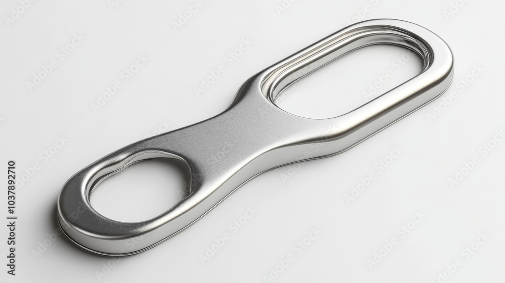 Metal Can Opener Isolated on White Background Modern Bottle and Can Opener Design. Generative AI Metal Can Opener Isolated on White Background Modern Bottle and Can Opener Design. Generative AI
