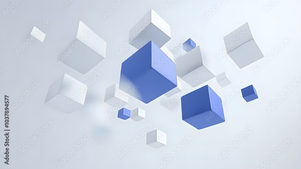 Abstract 3D Render of cubes Abstract 3D Render of cubes