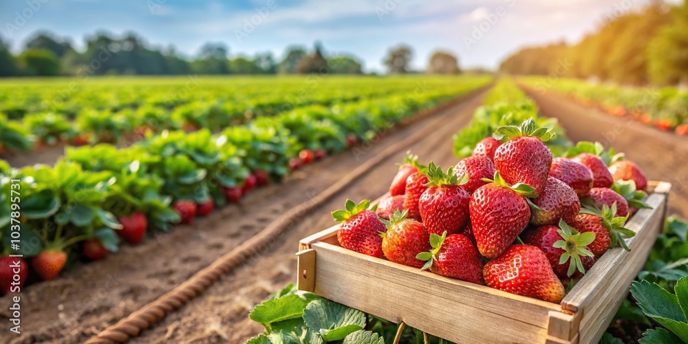 gathering strawberry harvest on plantation in farm Medium Shot gathering strawberry harvest on plantation in farm Medium Shot