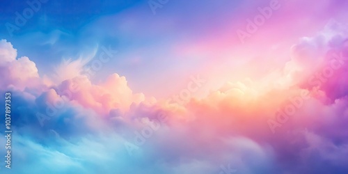 Gradient blue pink purple peach background with blurry cloudy texture