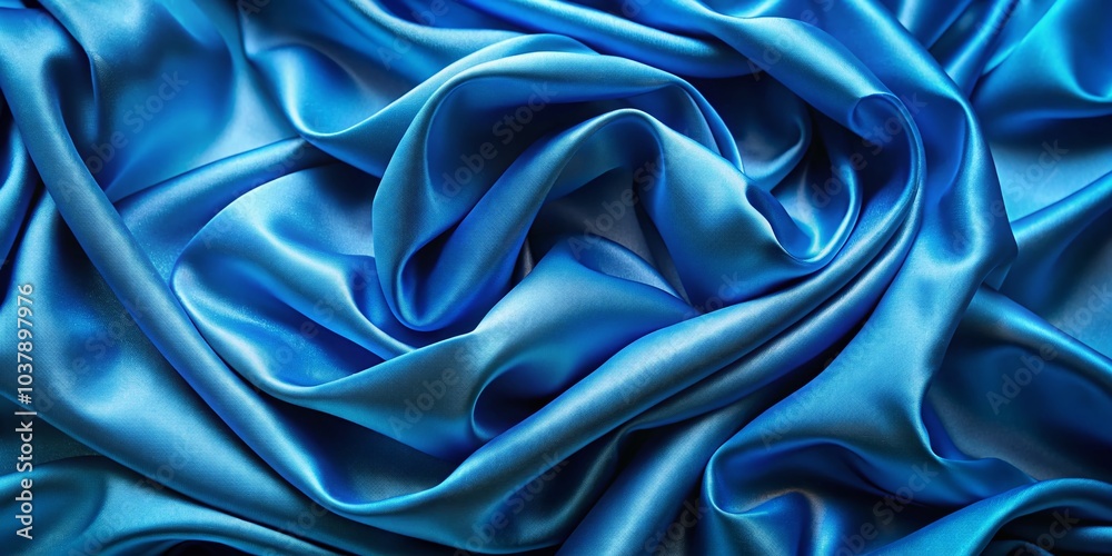 Obraz premium Elevate your designs with a sumptuous blue silk texture background. Perfectly suited for elegant projects, wallpaper,