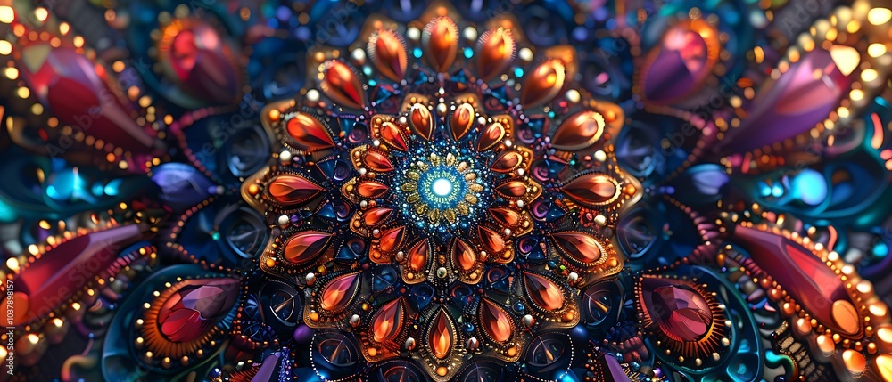 Intricate mandala art featuring vibrant colors and stunning gemstone-like designs that captivate the eye and mind Intricate mandala art featuring vibrant colors and stunning gemstone-like designs that captivate the eye and mind