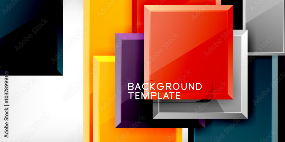 Glass toy style square shapes abstract design. Vector Illustration For Wallpaper, Banner, Background, Card, Book Illustration, landing page Glass toy style square shapes abstract design. Vector Illustration For Wallpaper, Banner, Background, Card, Book Illustration, landing page