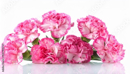 Dianthus on white background isolated. Beautiful flower.