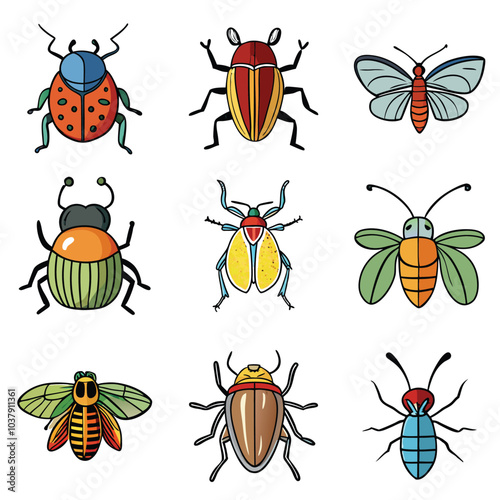 insect clipart a picture of a colorful bugs