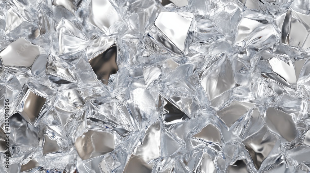 A close up of a pile of shiny, reflective, jagged pieces of glass. Concept of coldness and sharpness, as well as a sense of fragility and delicacy A close up of a pile of shiny, reflective, jagged pieces of glass. Concept of coldness and sharpness, as well as a sense of fragility and delicacy