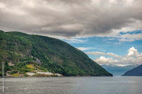 Fresvik is a village in Vik Municipality in Vestland county, Norway. It is located on the southern shore of the Sognefjorden photo