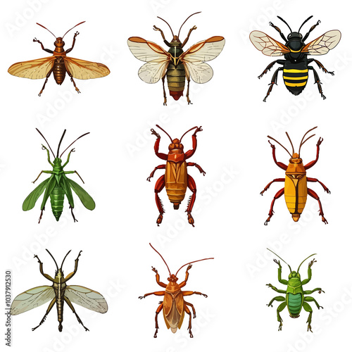 insect clipart a drawing of a colorful insects with a picture of them