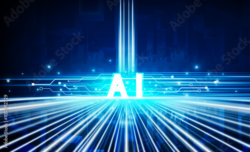 Abstract open Key Door Light out business City of AI Hitech communication concept innovation background, vector design