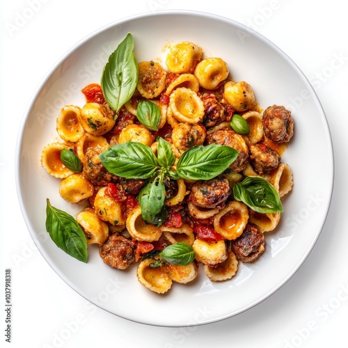 plate orecchiette polpette manzo photo