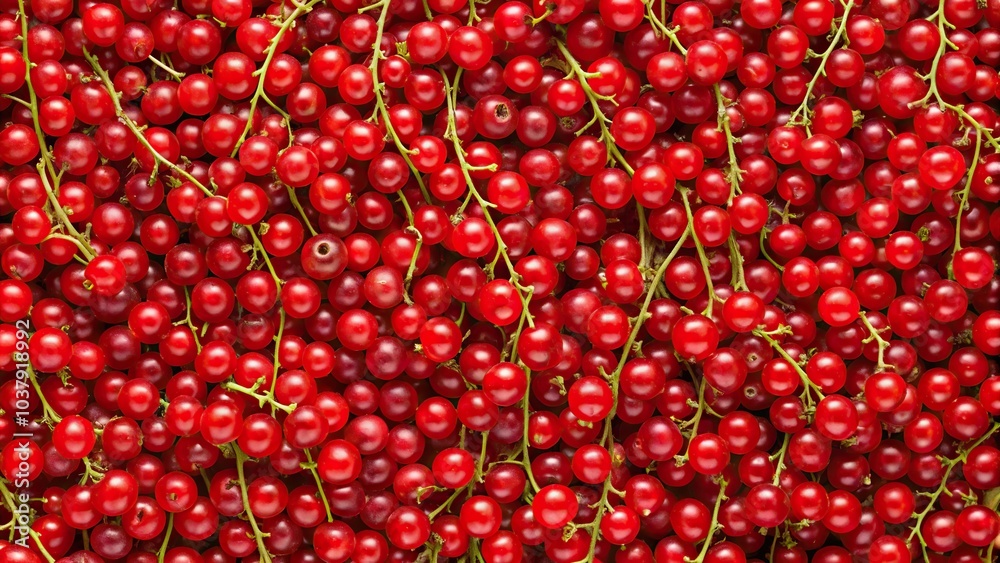Seamless pattern of red currant berries bush texture Seamless pattern of red currant berries bush texture