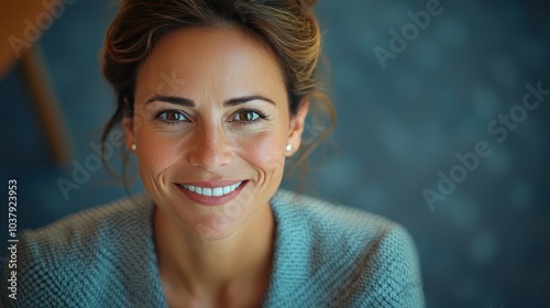 Fototapeta Naklejka Na Ścianę i Meble -  Successful Business Interactions: Mid Aged Businesswoman Handshaking at Office Meeting, HR Recruiting, Contract Negotiation with Client