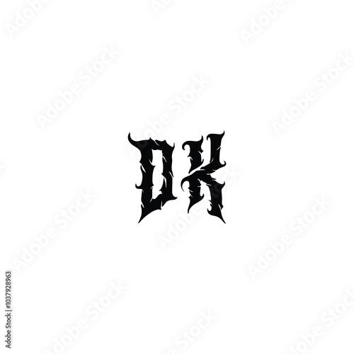 DK monogram logo design letter text name symbol monochrome logotype alphabet character simple logo