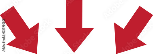 Red Arrow Set Icon Vector Illustration Design