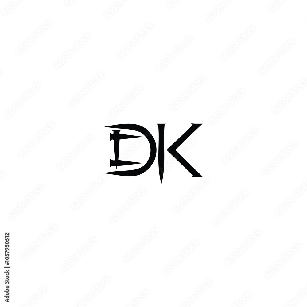 DK monogram logo design letter text name symbol monochrome logotype alphabet character simple logo DK monogram logo design letter text name symbol monochrome logotype alphabet character simple logo