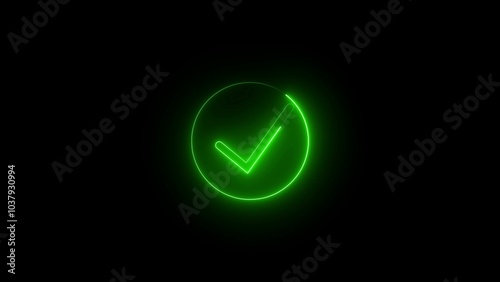 Check mark icon illustration on hand. Check Mark Icon Sign Symbol.	