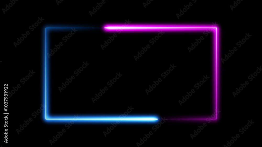 glowing neon frame glowing neon frame