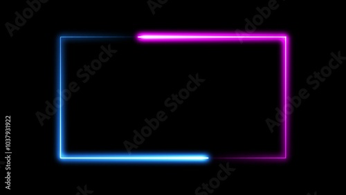 glowing neon frame