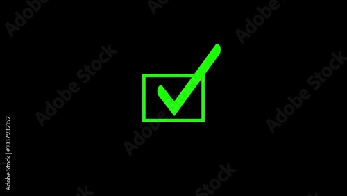 check mark in a box