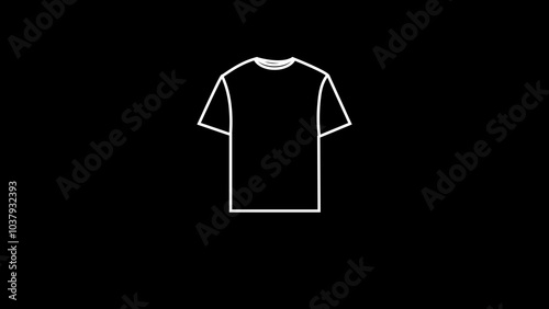 t-shirt icon with a glowing neon black background