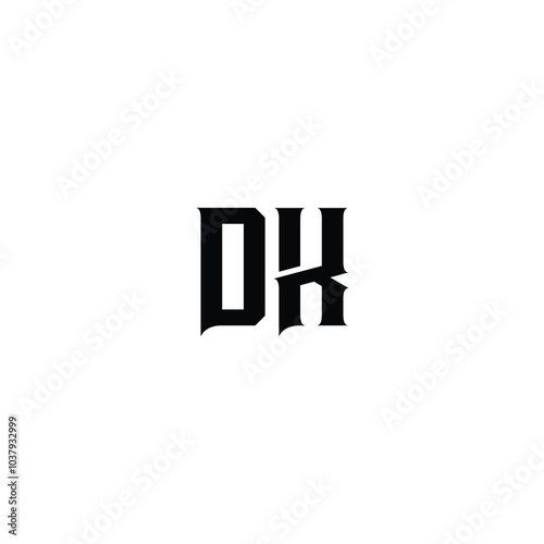 DK monogram logo design letter text name symbol monochrome logotype alphabet character simple logo