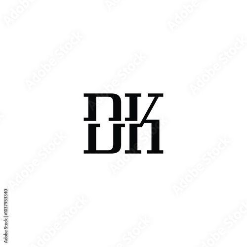Free Download DK monogram logo design letter text name symbol monochrome logotype alphabet character simple logo - GFXLoad