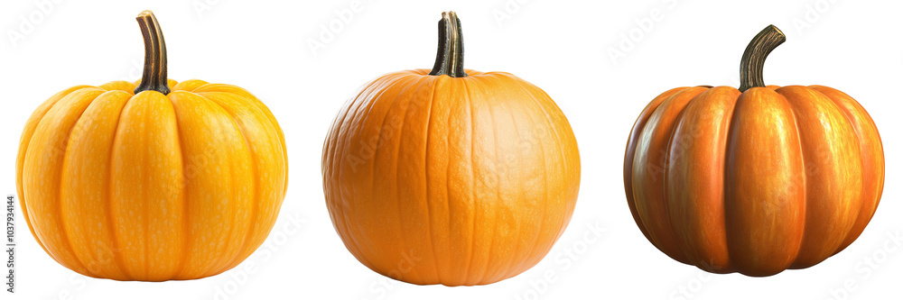 Set of a pumpkin, isolated on a transparent background. Set of a pumpkin, isolated on a transparent background.