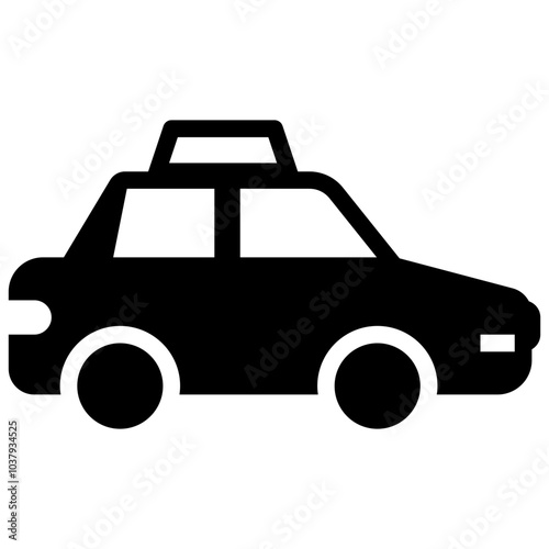 taxi or taxicab  solid or symbol icon