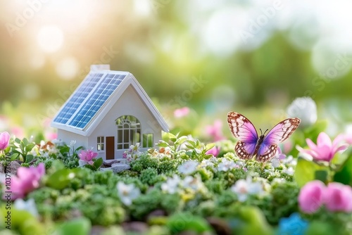 Creating an Eco-Friendly Home Oasis with Solar Energy and Nature's Beauty photo