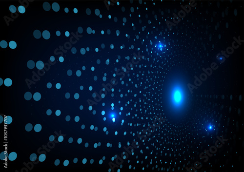small circle light surrounds ai abstract background background concept high tech concept energy