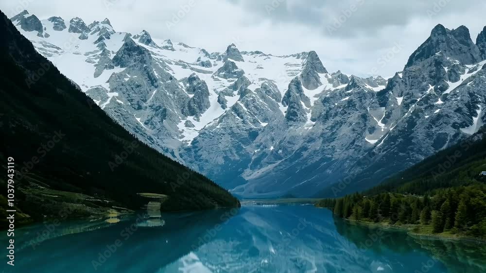 stunning vertical 4K video offering breathtaking view serene lake vacation concepts travel inspiration natural beauty glacier glacial ice snowy stunning vertical 4K video offering breathtaking view serene lake vacation concepts travel inspiration natural beauty glacier glacial ice snowy