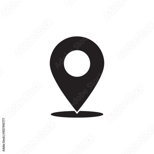 Black location marker icon