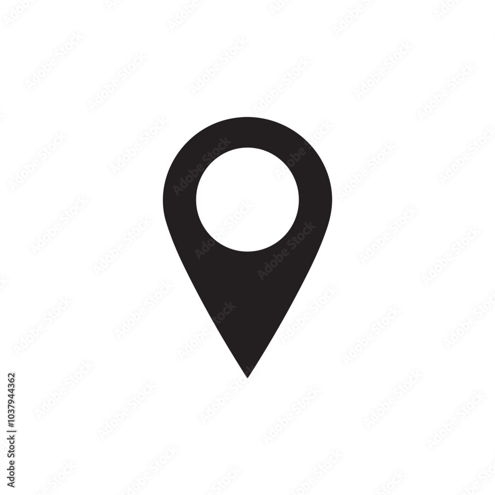 Black location marker icon Black location marker icon