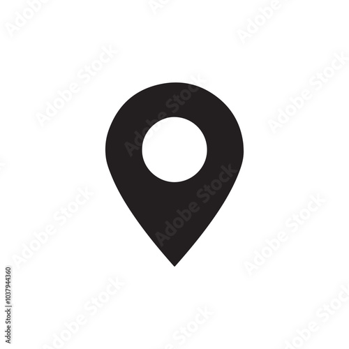 Black location marker icon