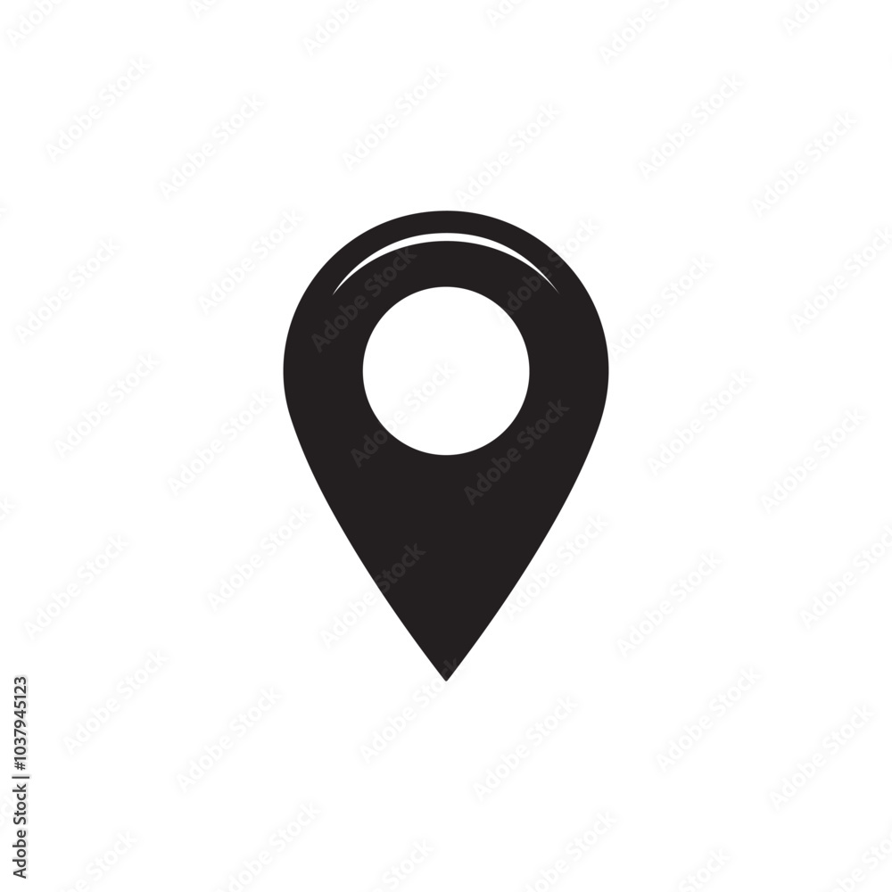Black location marker icon Black location marker icon