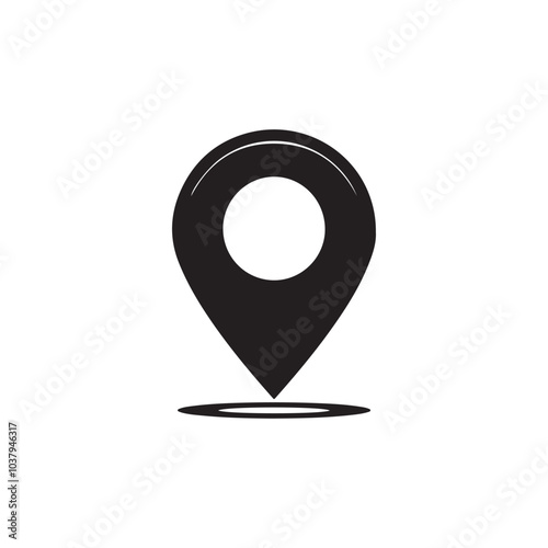Black location marker icon