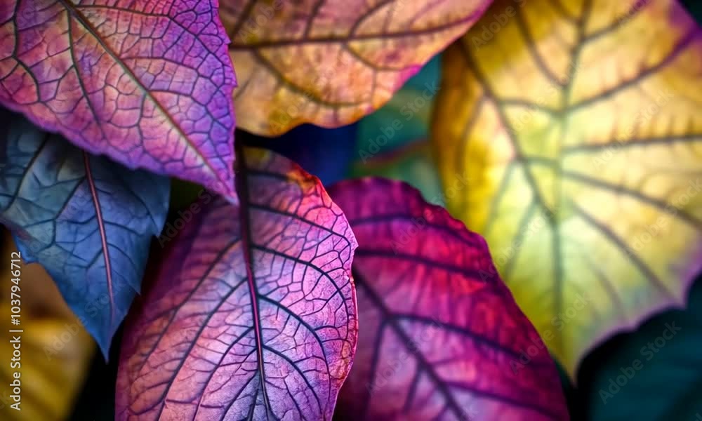 Vibrant Autumn Leaves Close Up