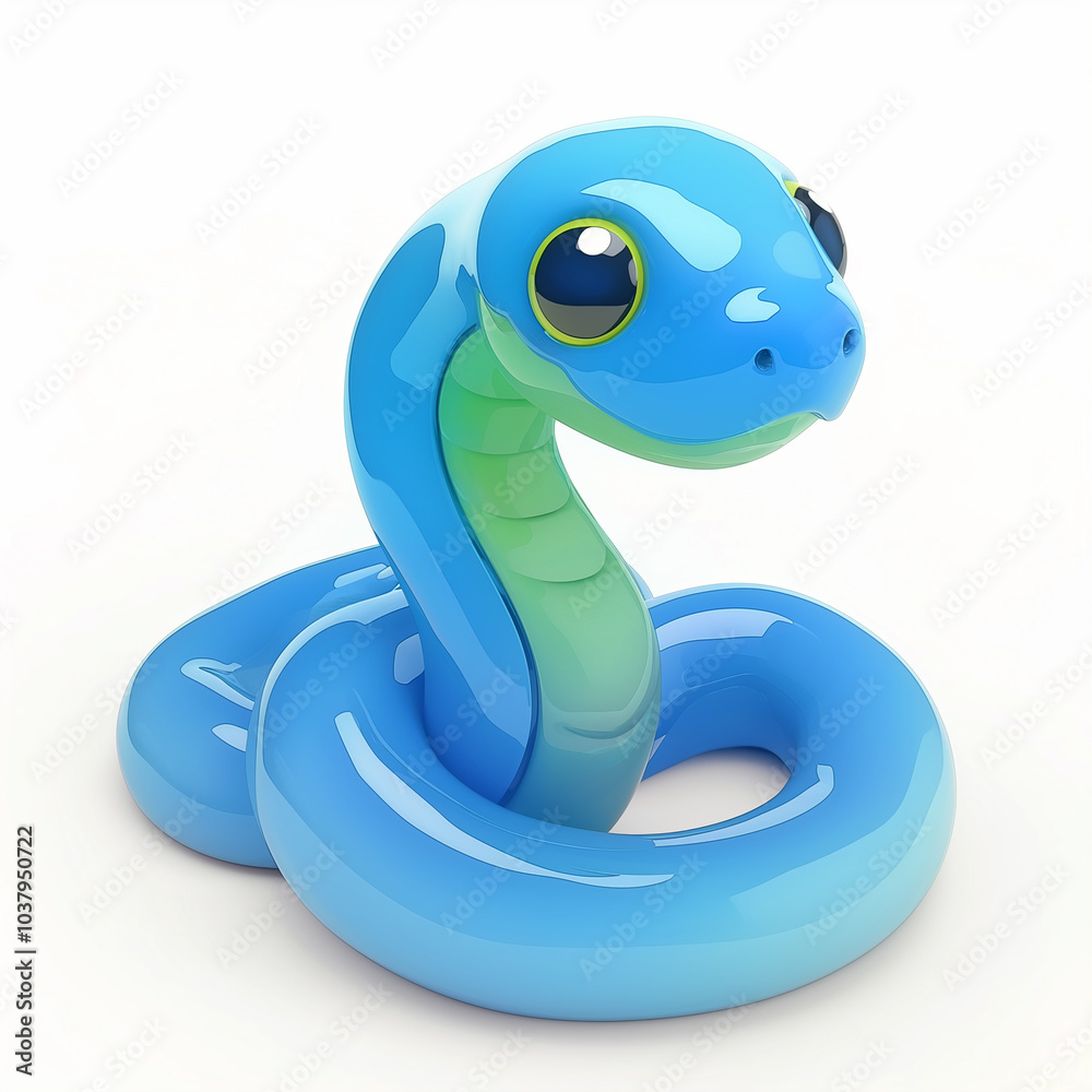 Fototapeta premium 2025 blue snake year, new year's greetings, 12 zodiac animals, make a new year's card