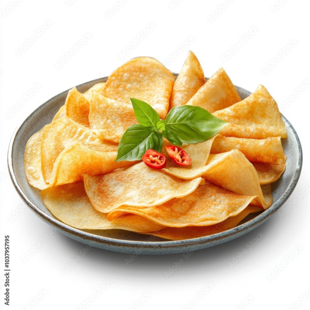 Plate of western Vietnamese pancakes Plate of western Vietnamese pancakes